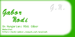 gabor modi business card