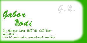 gabor modi business card